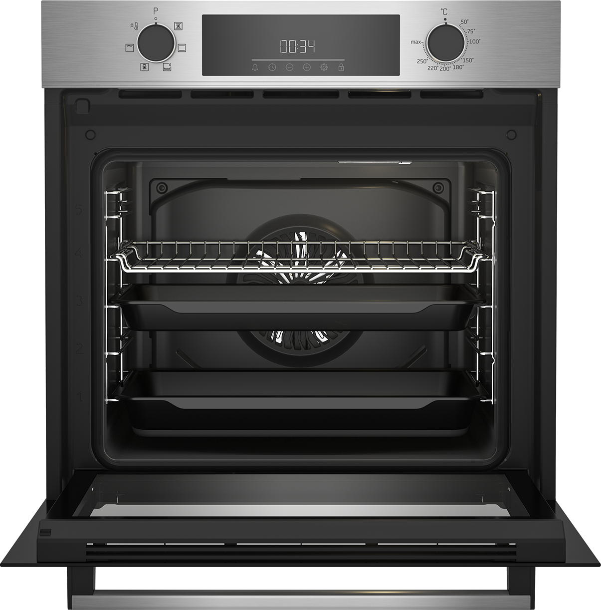 Oven - Beko BBIE12300XD, Multifunction, Hydrolysis, 72 l, 59.4 cm, Steam Function, Stainless Steel