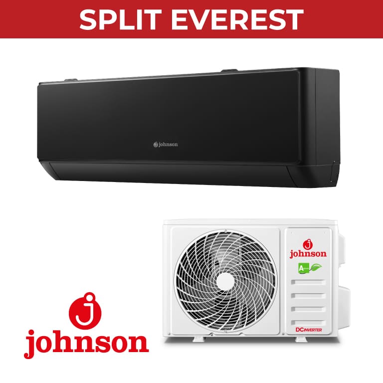 AIRE ACONDICIONADO CJTO SPLIT JOHNSON EVEREST 2244FG R32 A+++ NEGRO WIFI HEALT (INCLUYE INSTALACIÓN BÁSICA)