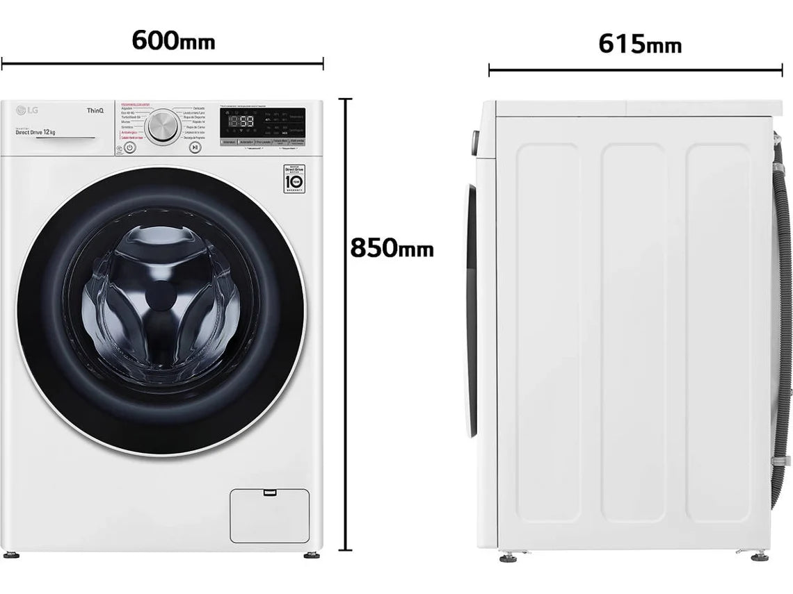 Midea Washing Machine MF100W90BAW, 9Kg, 1400RPM, A
