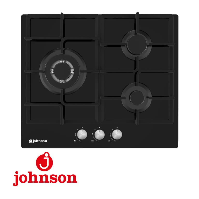 ENCIMERA CRISTALGAS JOHNSON 3 FUEGOS PARRILLAS FUNDICIÓN COMPLETAS NEGRA JAMA3BN1