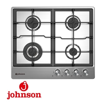 ENCIMERA GAS JOHNSON 4 FG 60CM ACERO INOX JAMA4BX1