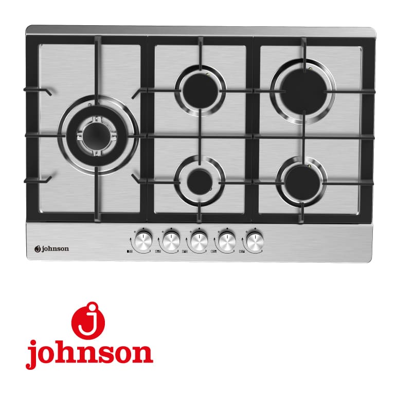 JOHNSON 5 BURNER GAS HOB 75CM (60CM GAP) JAMA575BX