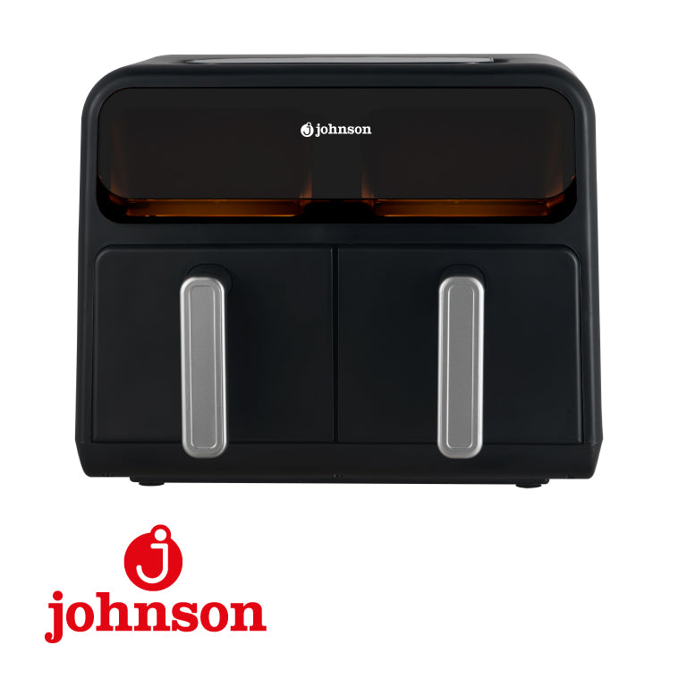 FREIDORA DE AIRE JOHNSON 8L DOBLE ZONA DIGITAL VENTANA NEGRA Ref. JFRY8DUO