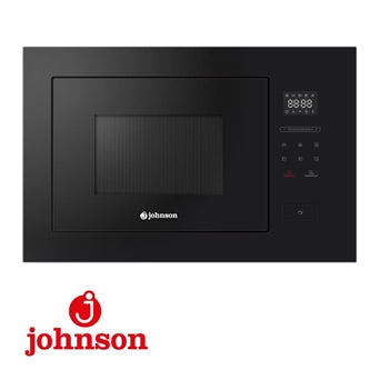 JOHNSON BUILT-IN MICROWAVE 28L DIGITAL GRILL BLACK GLASS JOMI28NINT