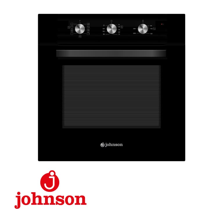 HORNO JOHNSON 65L 6 FUNCIONES MECÁNICO HIDROCLEAN CRISTAL NEGRO JOR65N