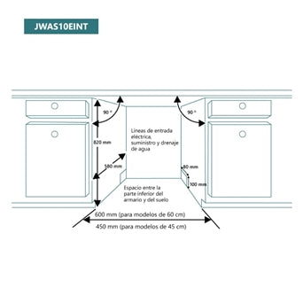 JOHNSON INTEGRABLE DISHWASHER 45CM JWAS10EINT