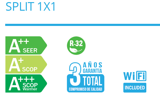 AIRE ACONDICIONADO CJTO KAWAIR KW18WF-R32 4500FG