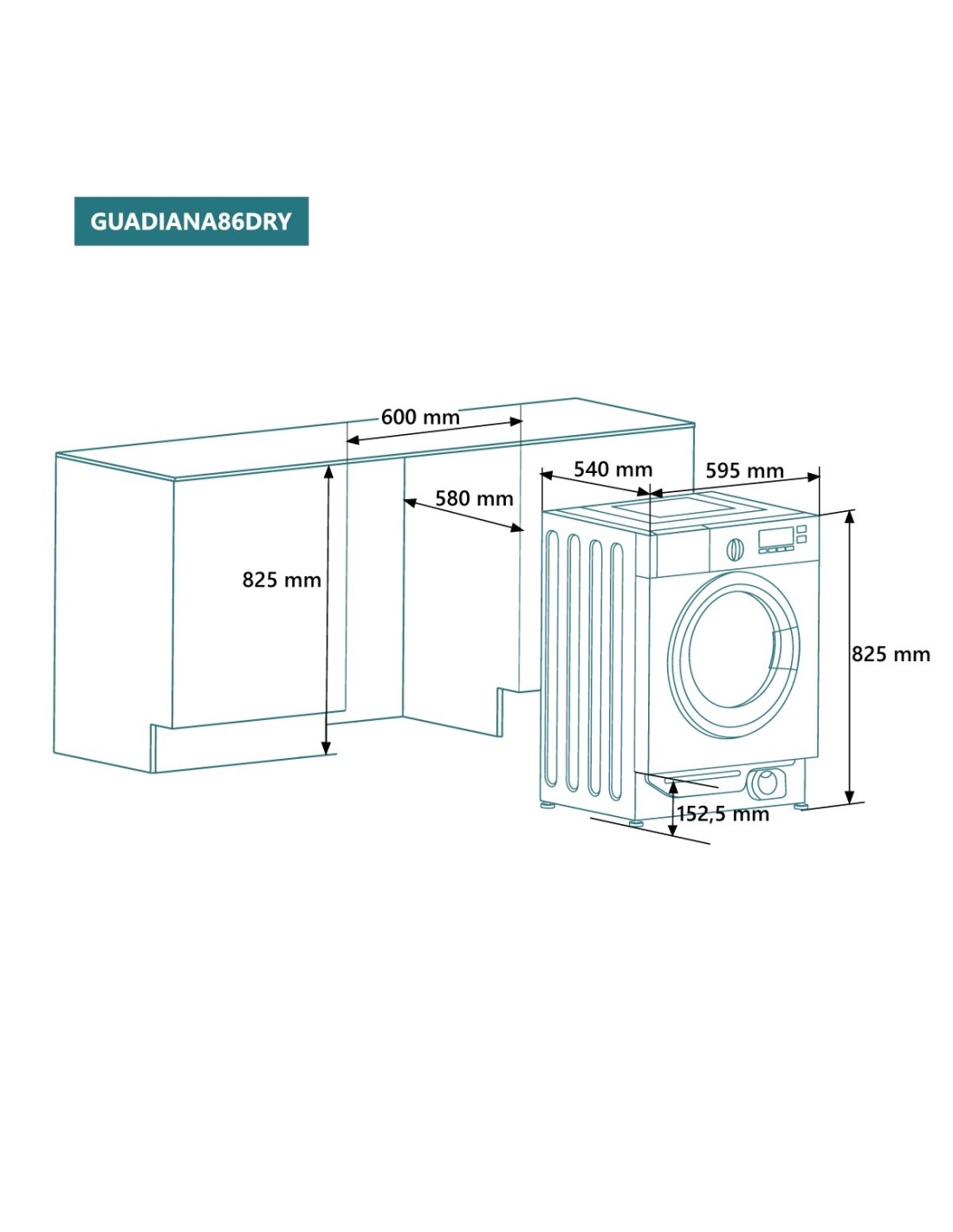 BUILT-IN-INTEGRABLE WASHER EAS ELECTRIC EMWI82401 8KG