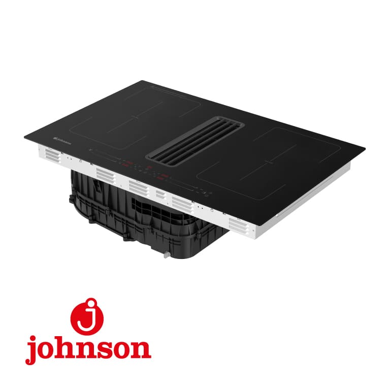 JOHNSON 80CM FLEX INDUCTION HOB WITH INTEGRATED HOOD