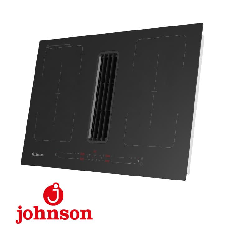 JOHNSON 80CM FLEX INDUCTION HOB WITH INTEGRATED HOOD