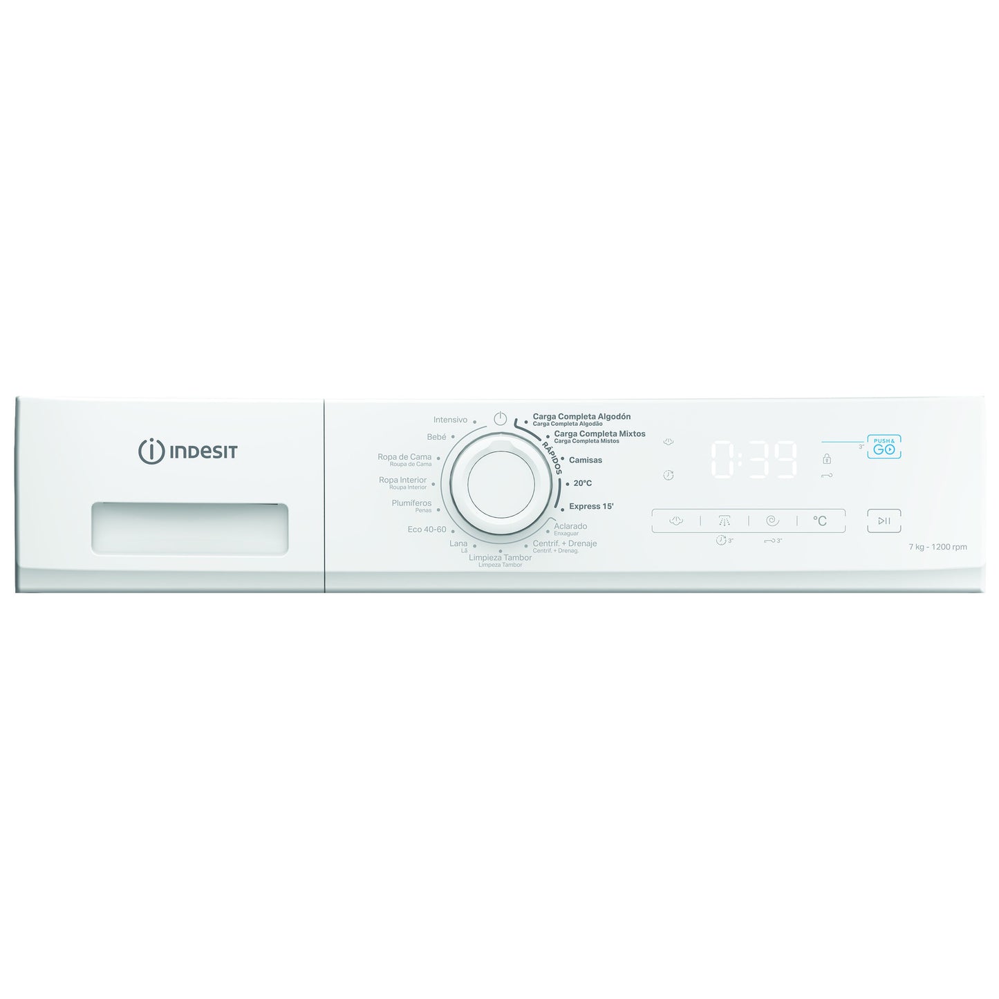 Lavadora INDESIT IMA752MYTIMESPT  7 kg de capacidad 1200 Rpm Clase B Display digital