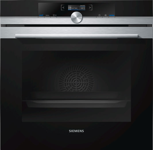 HORNO PIROLÍTICO SIEMENS HB673GBS1 CRISTAL NEGRO+INOX , Integrable A+