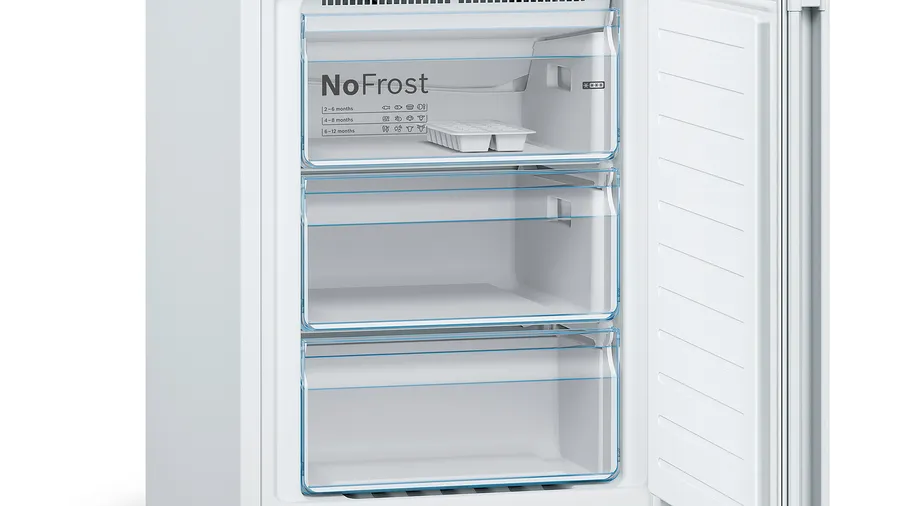 Bosch Serie 4 Freestanding Combination Fridge Freezer 203 x 60 cm White