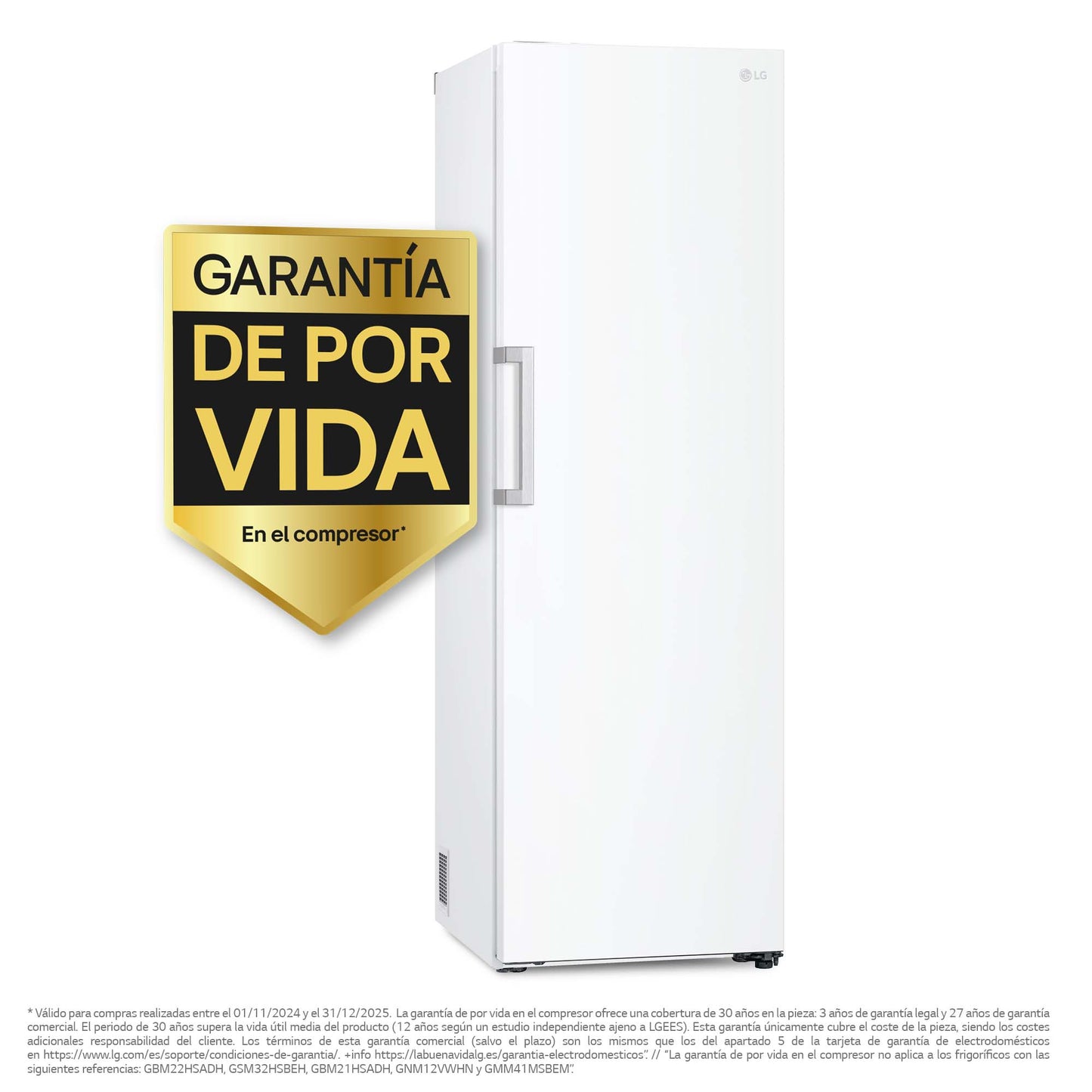 FRIGORIFICO VERTICAL 1 PUERTA LG GLT51SWGSZ 186x60 1P NOFROST BLANCO