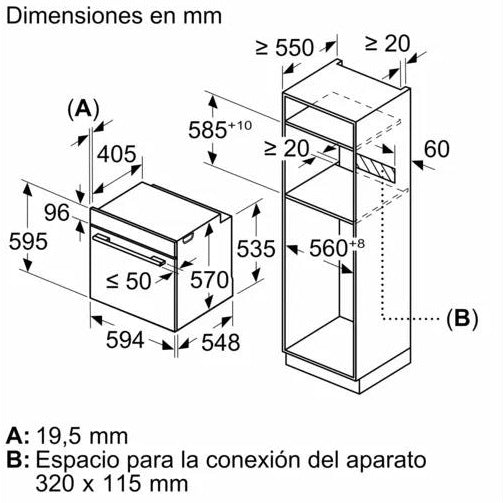 HORNO BALAY 3HB4131N2 71L NEGRO AQUALISIS 3D PROFESIONAL 7 FUNCIONES