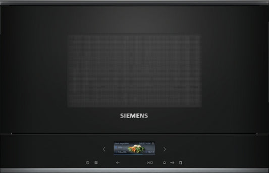 MICROONDAS INTEGRABLE SIEMENS IQ700 BF722R1B1 21L S/P CRISTAL NEGRO