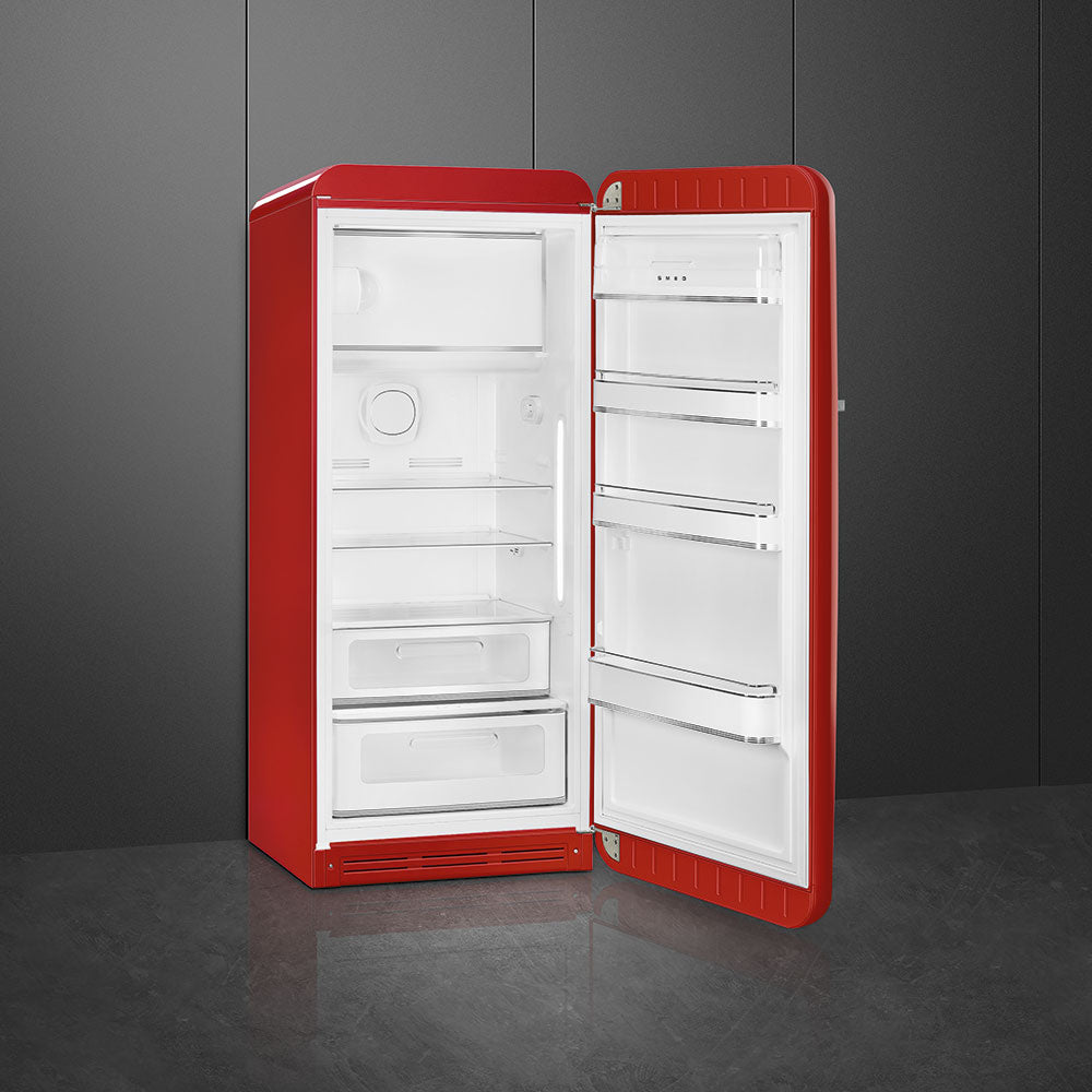 Frigorífico Combi Smeg FAB28RRD5 50's Style - 1 Puerta, Clase D, 153x60 cm, 122 litros, Rojo