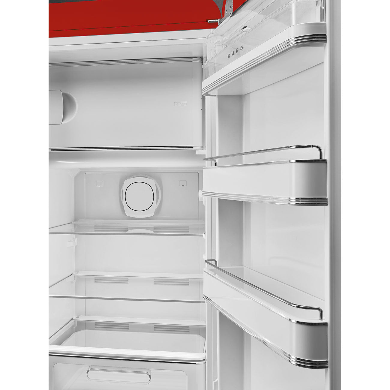 Frigorífico Combi Smeg FAB28RRD5 50's Style - 1 Puerta, Clase D, 153x60 cm, 122 litros, Rojo