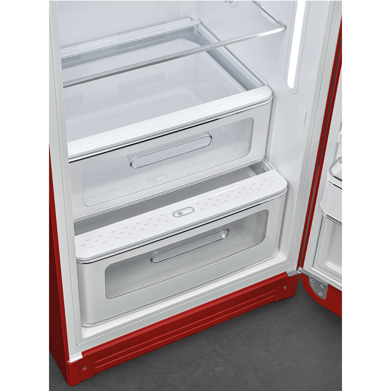 Frigorífico Combi Smeg FAB28RRD5 50's Style - 1 Puerta, Clase D, 153x60 cm, 122 litros, Rojo