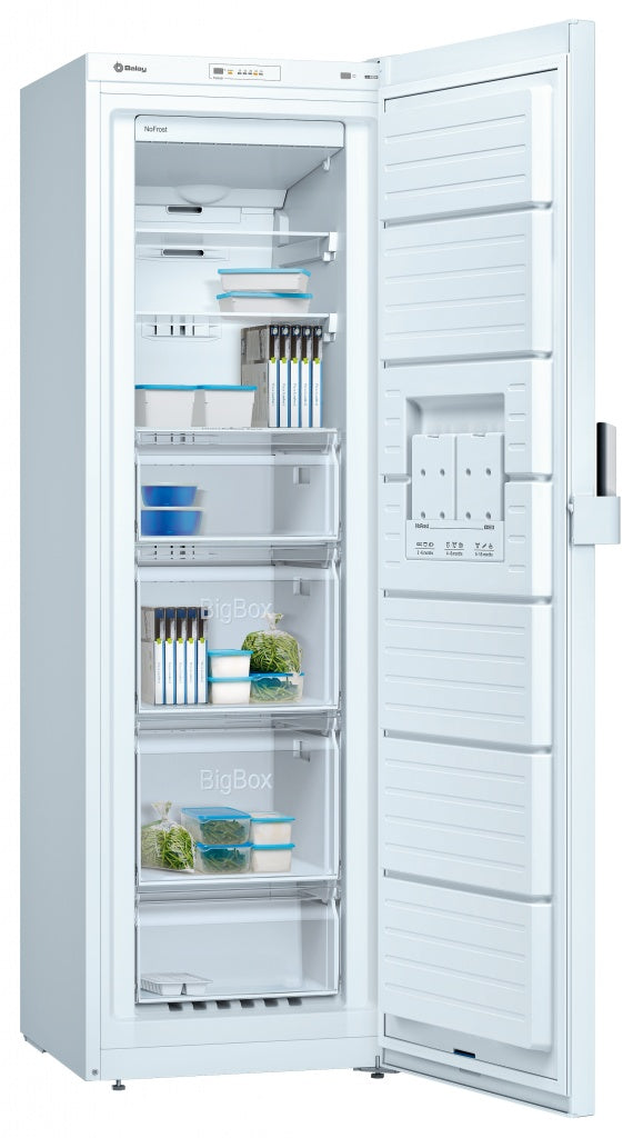 Balay 3GFE563WE Vertical Freezer, 186X60CM, F, NoFrost, B