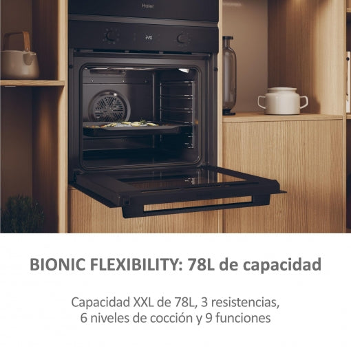 HORNO HAIER H6ID2P3T1HTB MULTIFUNCIÓN 78L 60CM