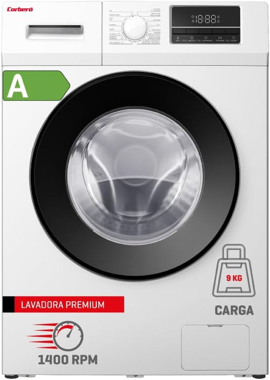 Midea Washing Machine MF100W90BAW, 9Kg, 1400RPM, A