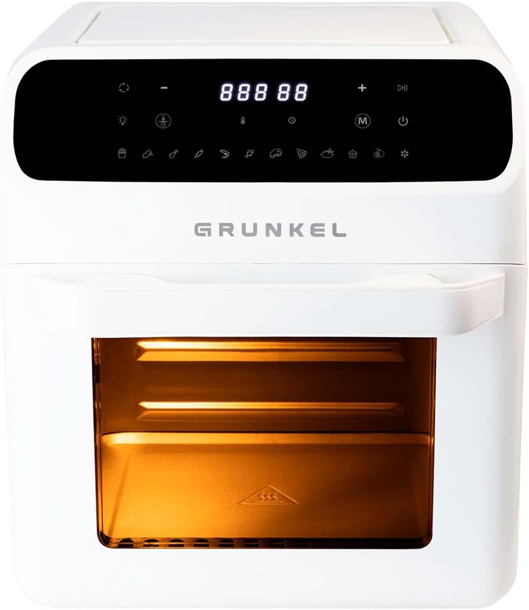 Grunkel - Freidora aire 12L y 1500W - Air Fryer WHITE FRYER OVEN - 12 programas.