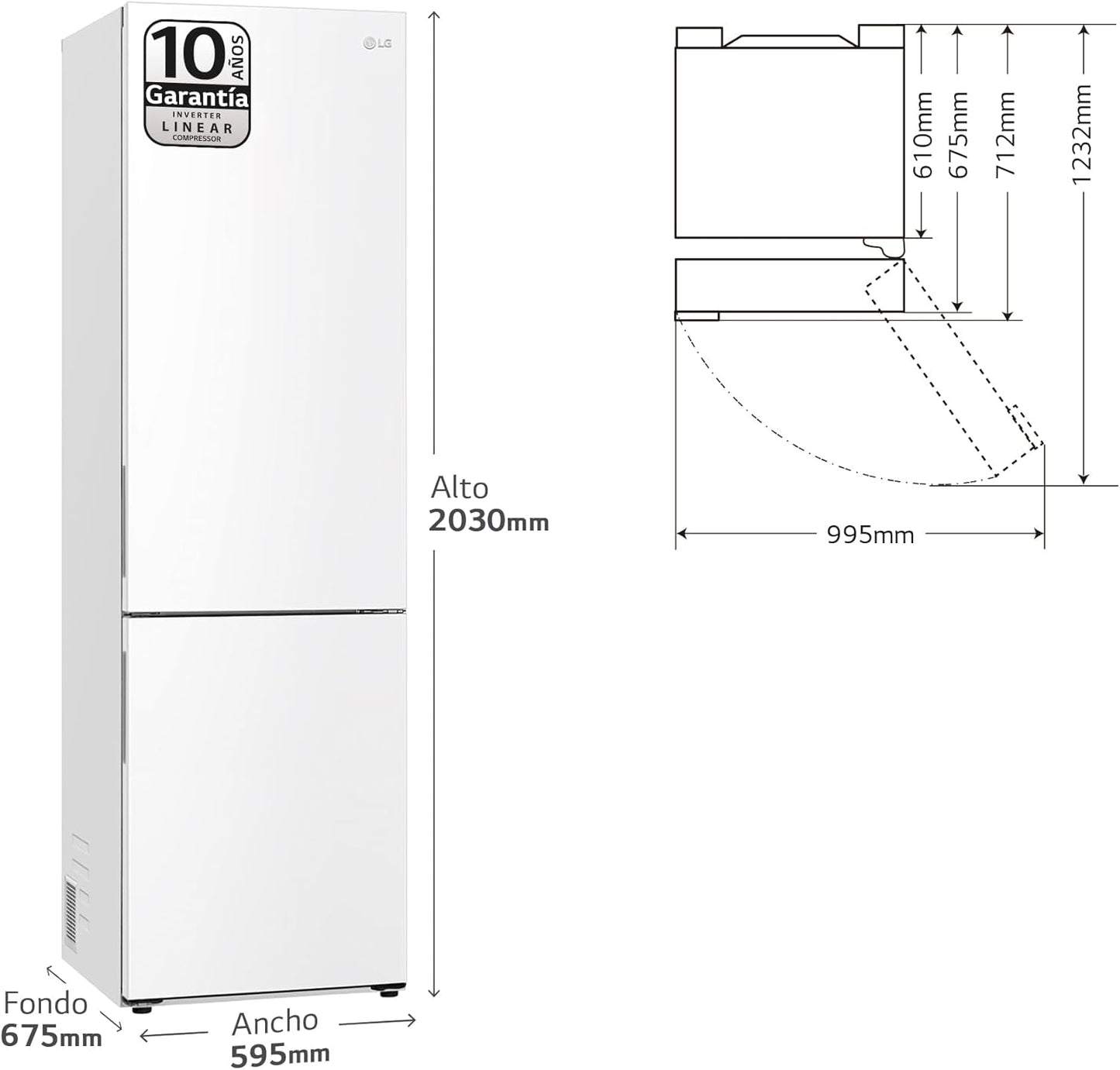 COMBI CORBERÓ CCH200322NFW REFRIGERATOR, White, 201 cm, No Frost, E