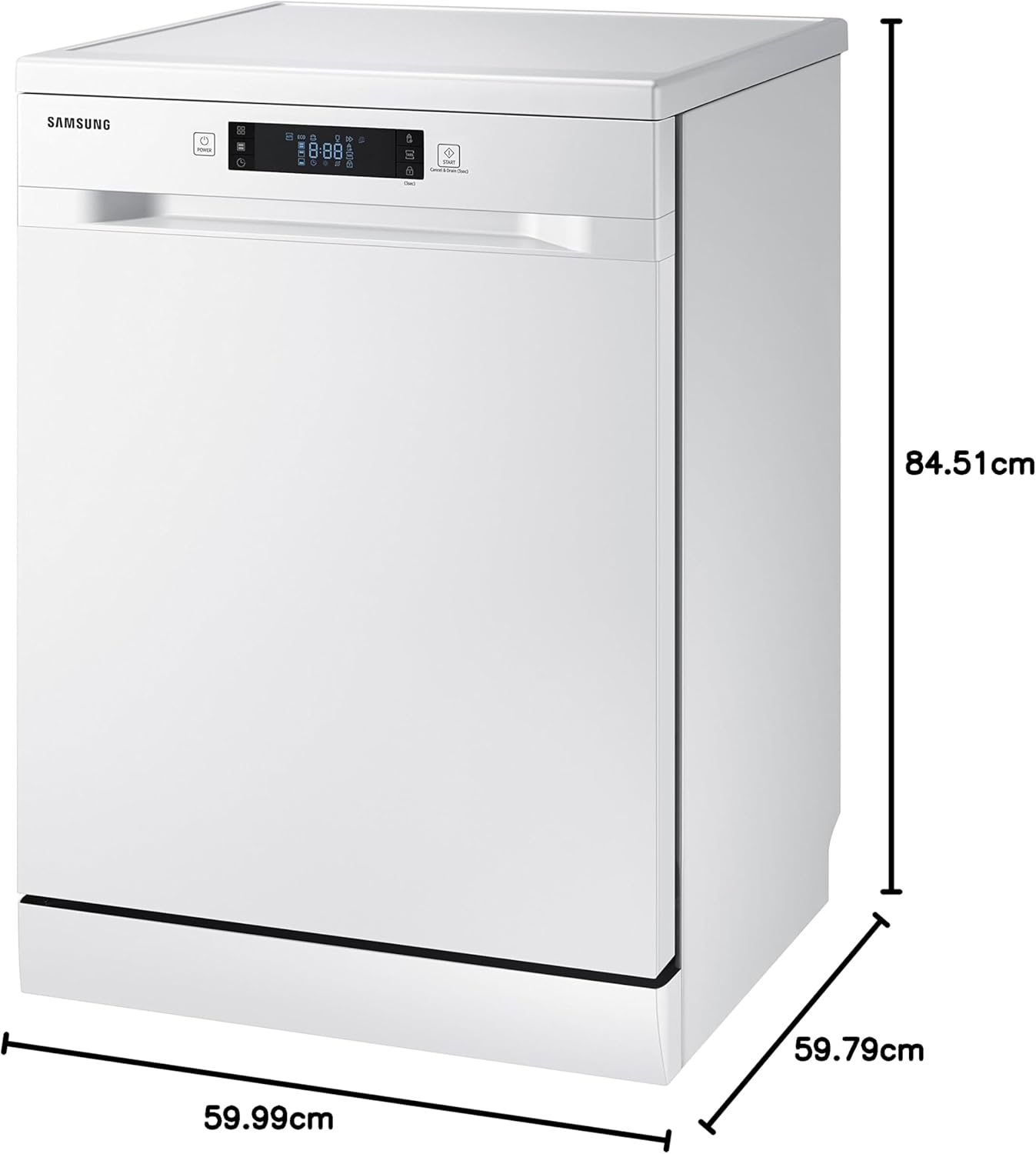 - Lavavajillas de libre instalación, SAMSUNG DW60M6040FW 13cubiertos A++ con Función Higiene [Clase de eficiencia energética D]