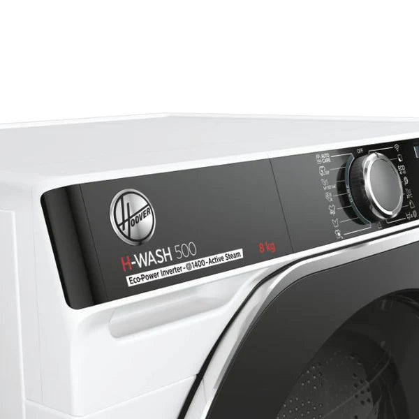 Lavadora Hoover HWP48AMBC7 - Clase A-15%, 8 kg, 14 Programas, Programación diferida, Blanca