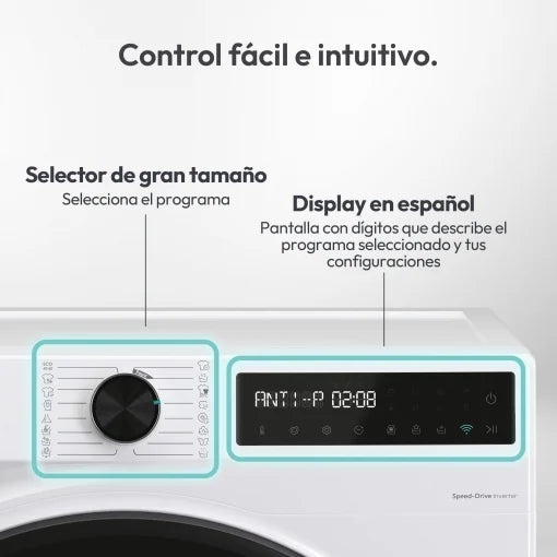 Lavadora Candy BP49SBL8S, 9kg, 1400rpm, A-20% 16 programas,