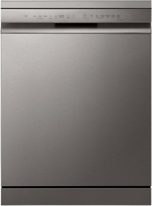 Dishwasher - LG DF355FP, 14 place settings, 9 programs, 60 cm, LED touch, Third rack, QuadWash™, Stainless steel 