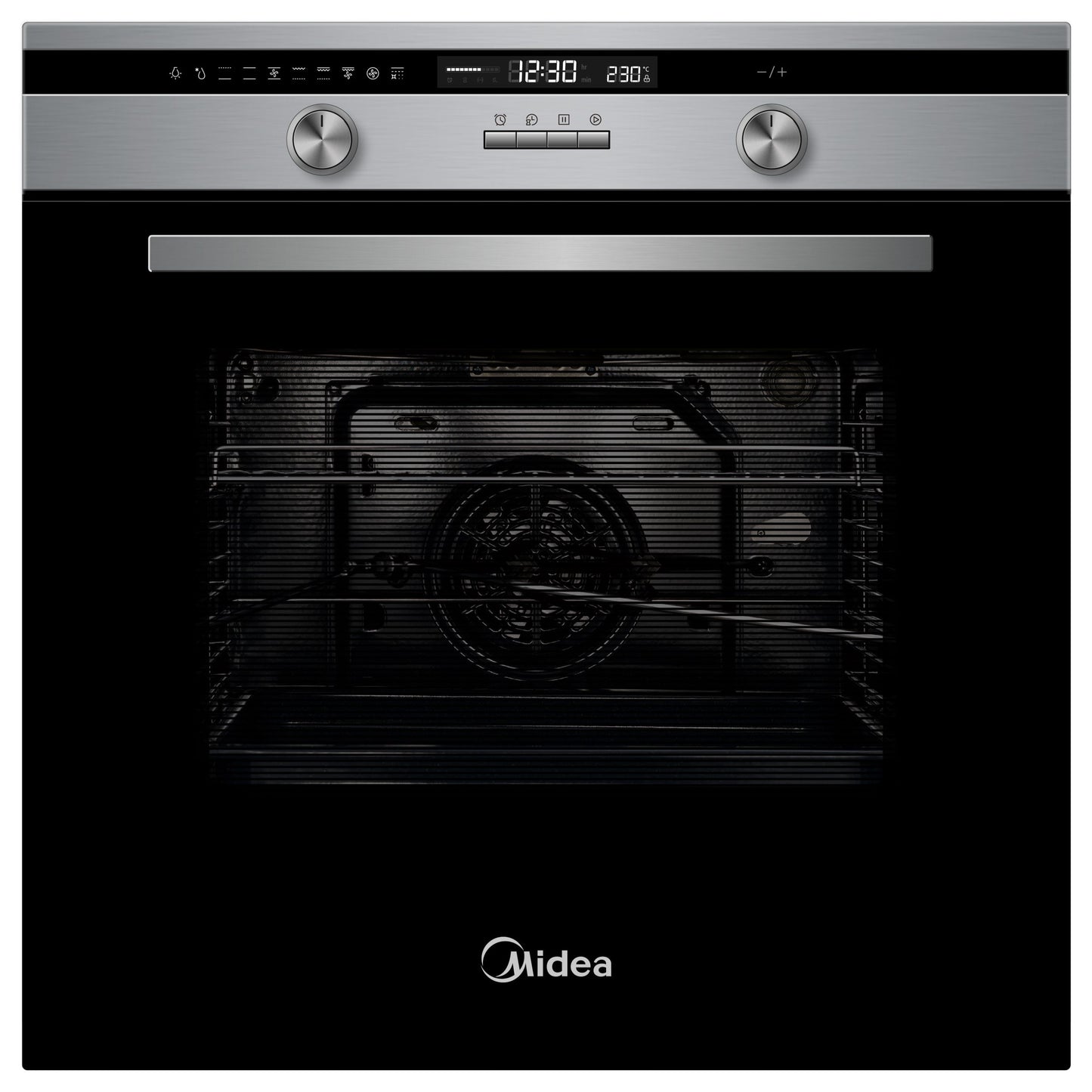 Horno pirolítico - MIDEA MCO6070PPAJ, Independiente, 11, Pirolítico, 70 l, 595 mm, Inox