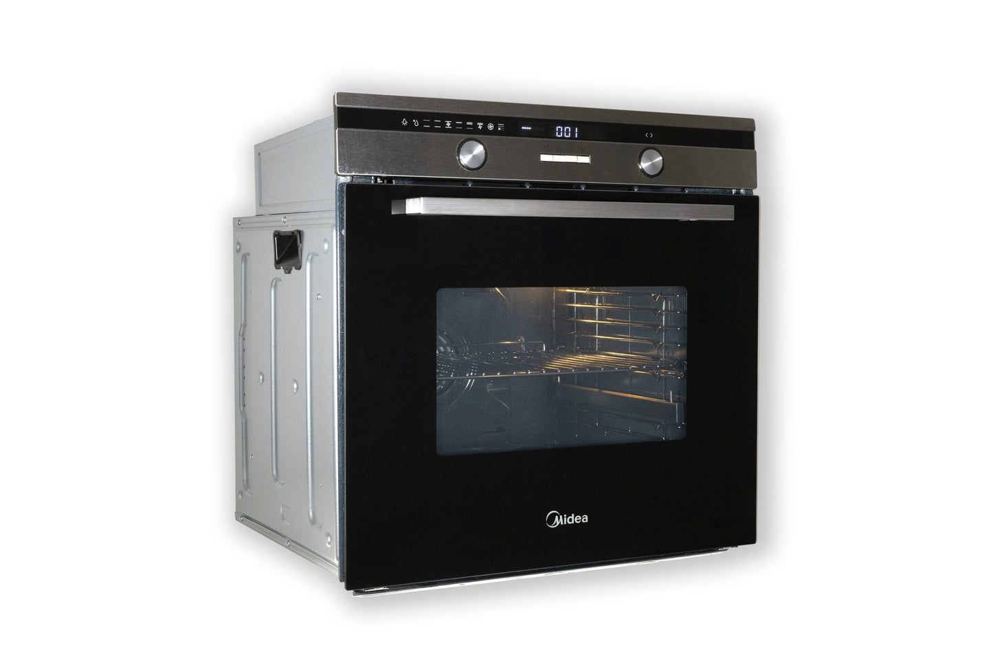 Horno pirolítico - MIDEA MCO6070PPAJ, Independiente, 11, Pirolítico, 70 l, 595 mm, Inox