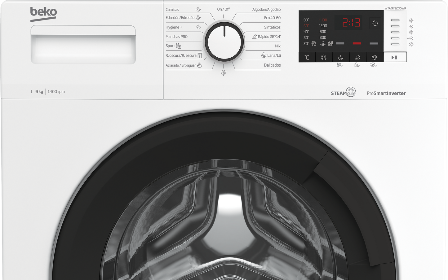 BEKO WTA 9712 XSWR 9KG 1400RPM STEAM INVERTER CLASS B WASHING MACHINE