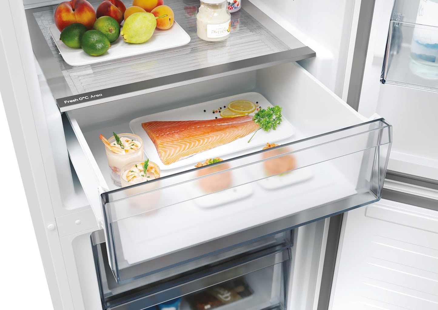 Frigorífico Combi Candy CNCQ2T618EX, No Frost, 185 cm, 355 L, 4 Cajones, Eficiencia E - Inox