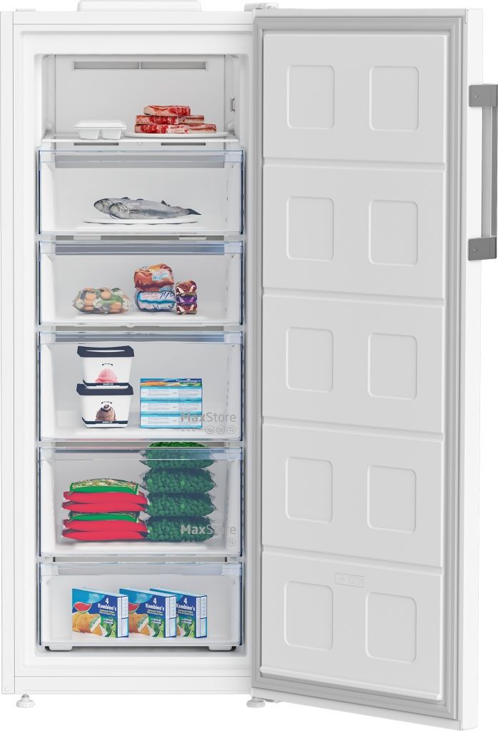 Beko B3RFNE274W Vertical Freezer, 152x60cm, NoFrost