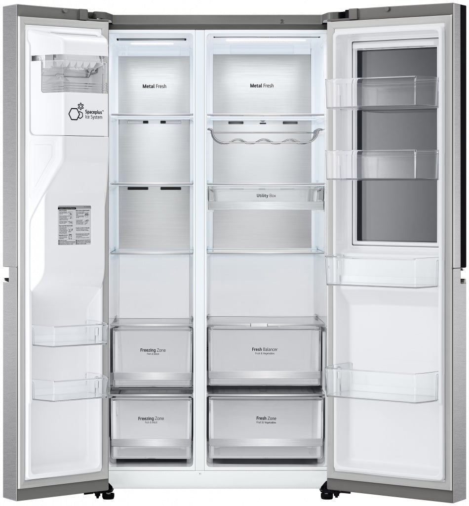 Lg American refrigerator GSXV90MBAE, Inox, 179 cm, No Frost, E 