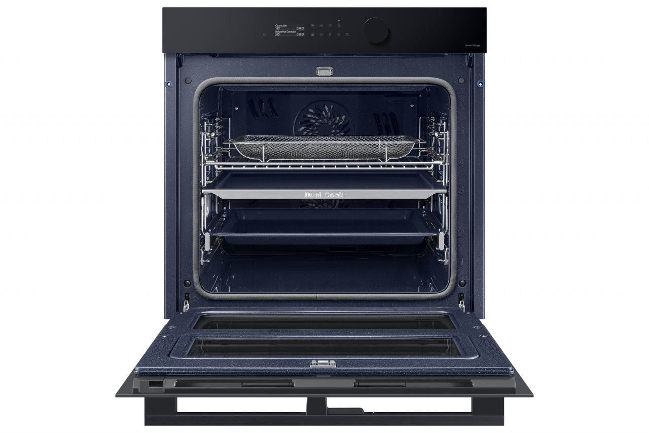 Horno - Samsung NV7B5750TDKU1, Multifunción, Pirolítico, Air Fry, 76l, 59.5 cm, Dual Cook Flex, WiFi, Negro