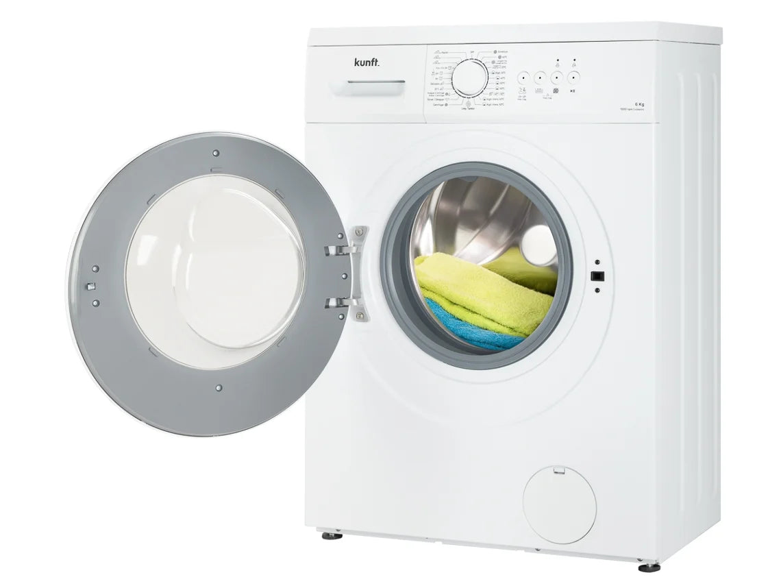 LAVADORA OFERTA KUNFT KWM8806 (6 kg - 1000 rpm - Blanco)