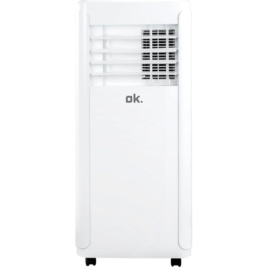 Portable Air Conditioner - OK OAC 3251 ES, Dehumidifier function, 3000 frigories, 1450W, White + Window kit + heat pump.
