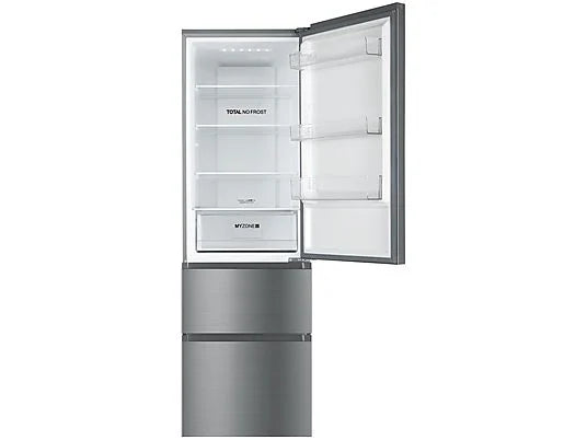 Haier 3P Combi Refrigerator HTR3619ENMN, 190x60cm, NFR, E, Inox