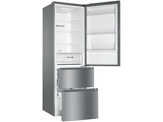 Haier 3P Combi Refrigerator HTR3619ENMN, 190x60cm, NFR, E, Inox