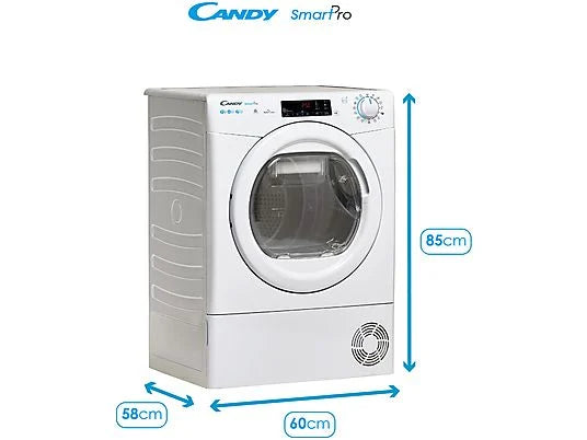 Candy CSOEH9A2TES dryer, white, 9 kg, heat pump, A++, wifi smart