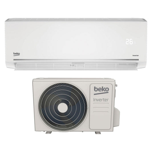 Aire acondicionado Split 1 x 1 - Beko BEHPI 120/ BEHPI 121, Inverter, 3010 fg/h, 60 dB(A), Deshumidificación, Wifi, Blanco