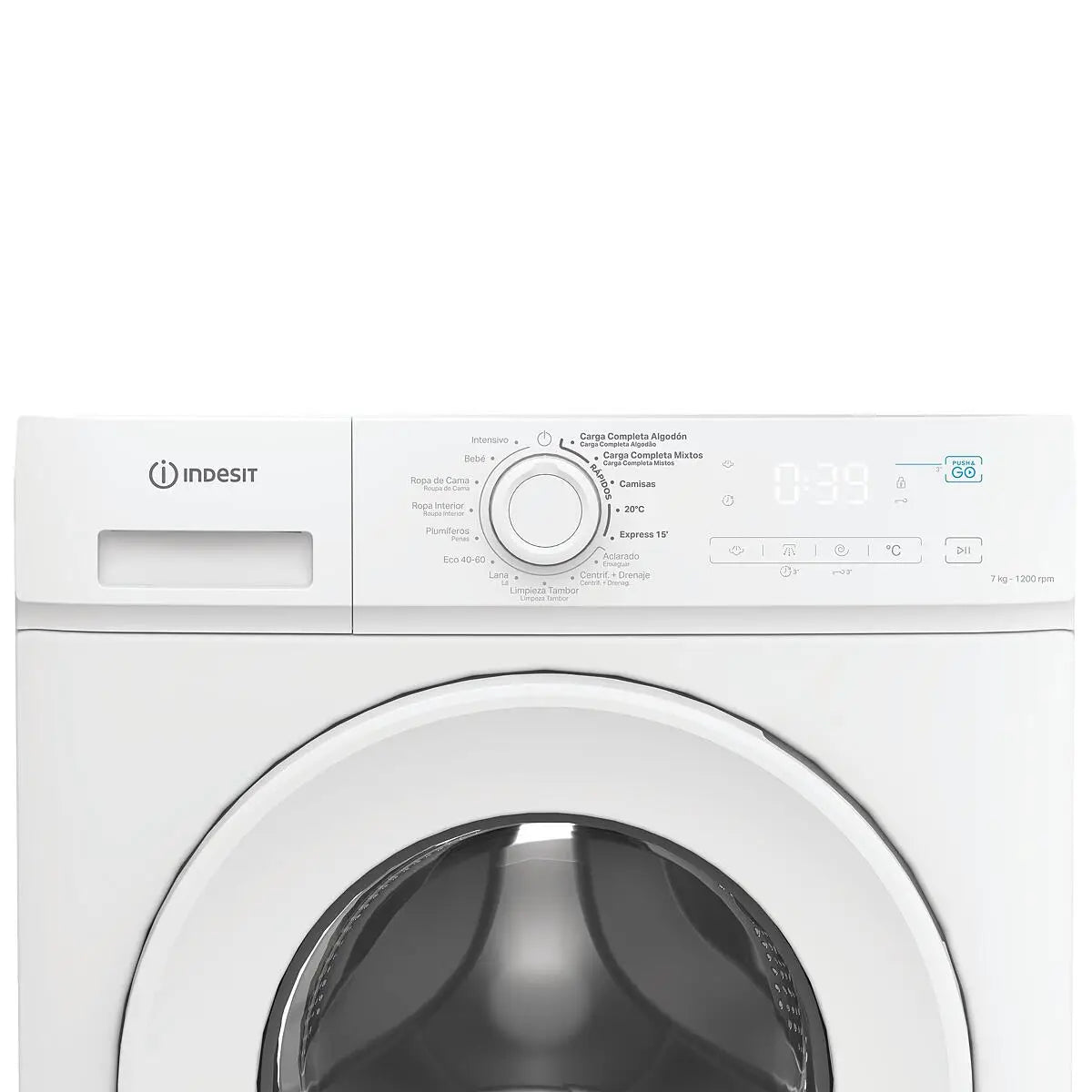 Lavadora INDESIT IMA752MYTIMESPT  7 kg de capacidad 1200 Rpm Clase B Display digital