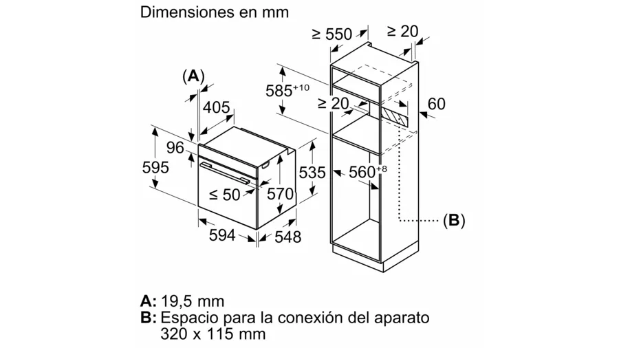 Horno multifunción - SIEMENS HB514AER0, Integrable, Adaptador de corriente/acumulador, Esmalte fácil de limpiar, 71 l, 59,40 cm, Acero Inoxidable