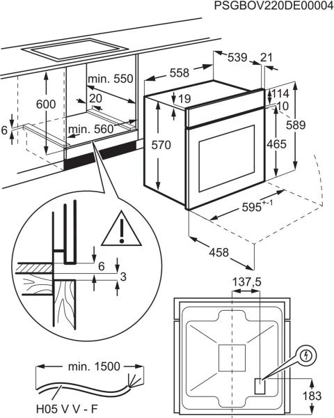 HORNO ELECTROLUX OEF5H50BK MULTIFUNCIÓN 72L 60CM A  AquaClean