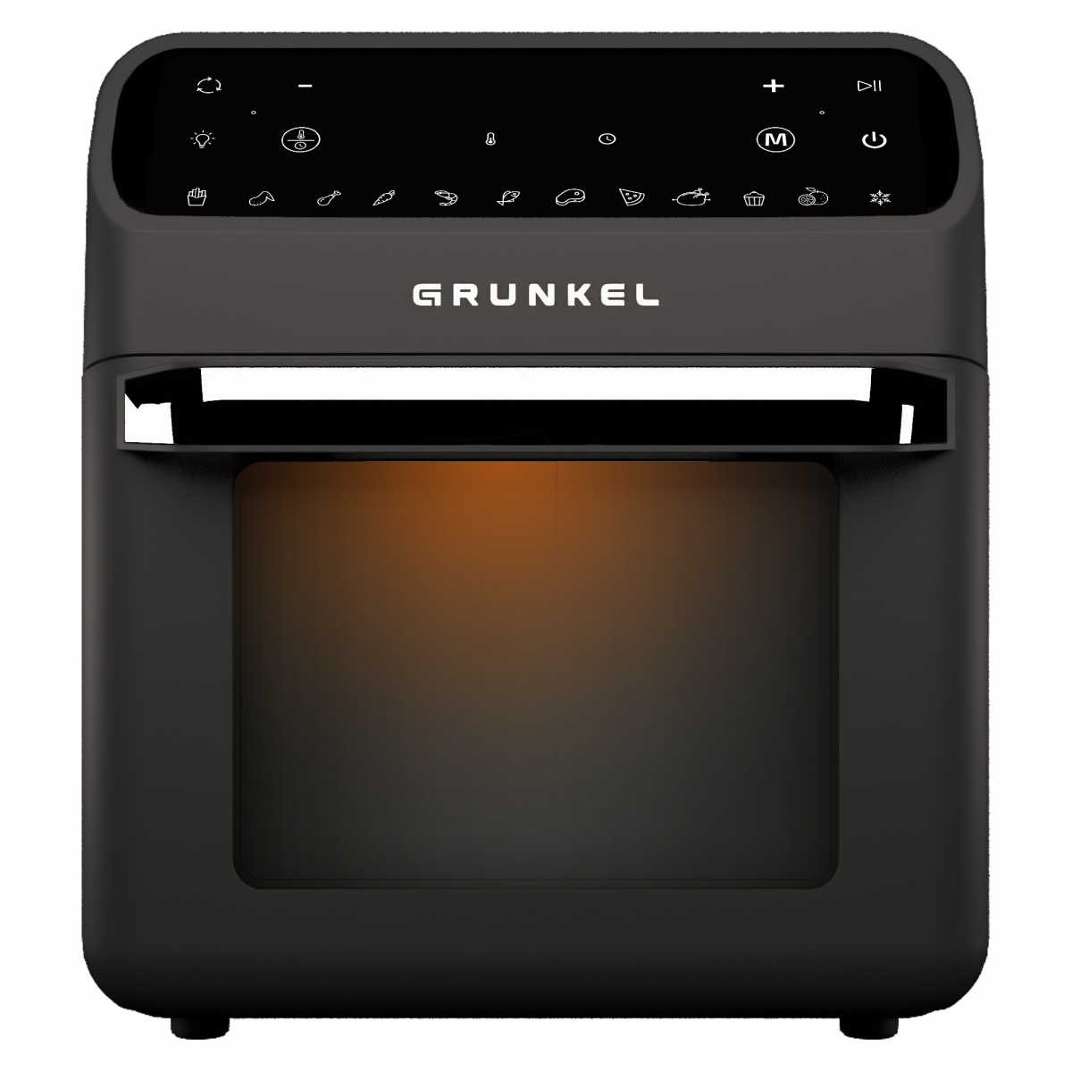 Grunkel - Freidora aire 12L - Air Fryer BLACK FRYER OVEN - 12 programas.