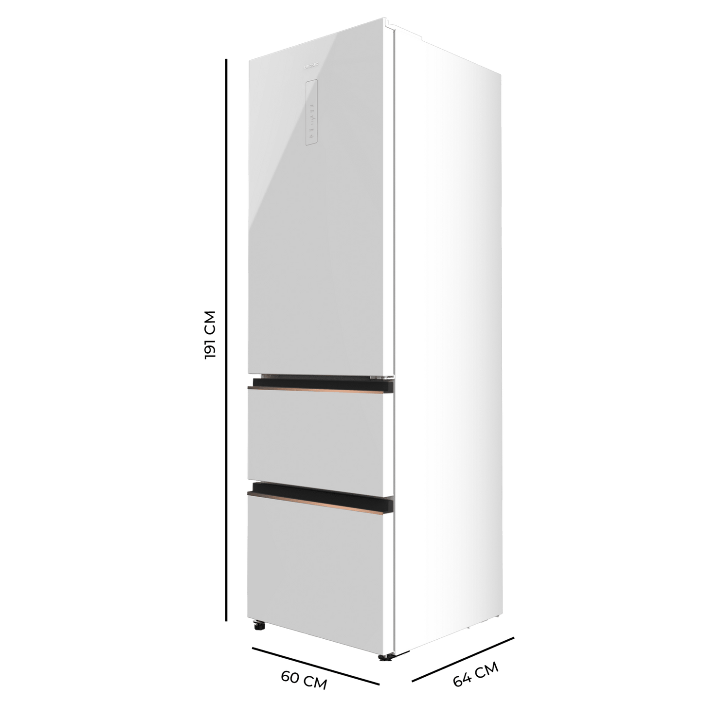 DAEWOO INOX NO FROST COMBI REFRIGERATOR